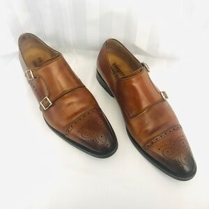 Magnanni #18143 Double Monk Brogue Cap Toe Dress Shoes
